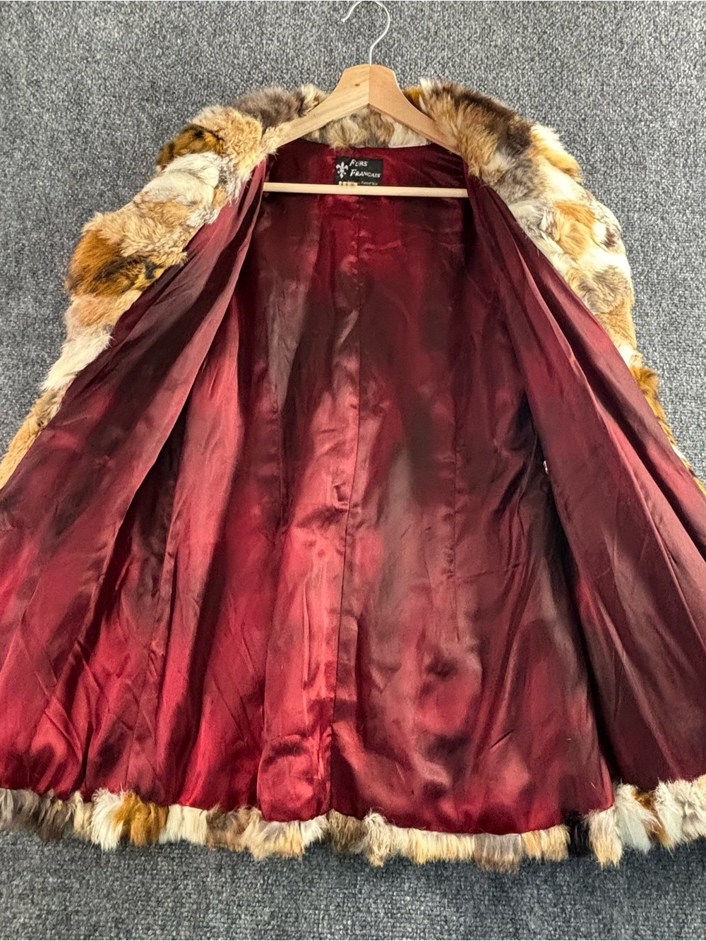 Vintage Genuine Rabbit Fur Patchwork Jacket Coat Women’s M - Picture 6 of 11